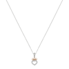 Thumbnail Image 1 of Disney Sterling Silver & 18ct Gold Plated Cubic Zirconia Crown Heart Pendant