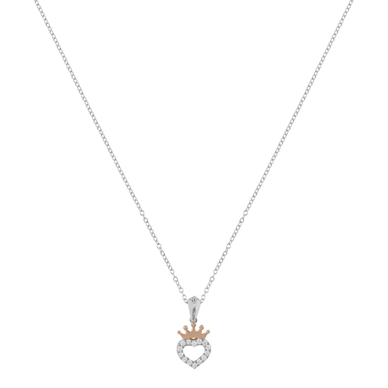 Disney Sterling Silver and 18ct Gold Plated Cubic Zirconia C