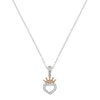 Thumbnail Image 2 of Disney Sterling Silver & 18ct Gold Plated Cubic Zirconia Crown Heart Pendant