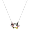Thumbnail Image 2 of Disney Sterling Silver Enamel Kissing Mickey & Minnie Mouse Necklace