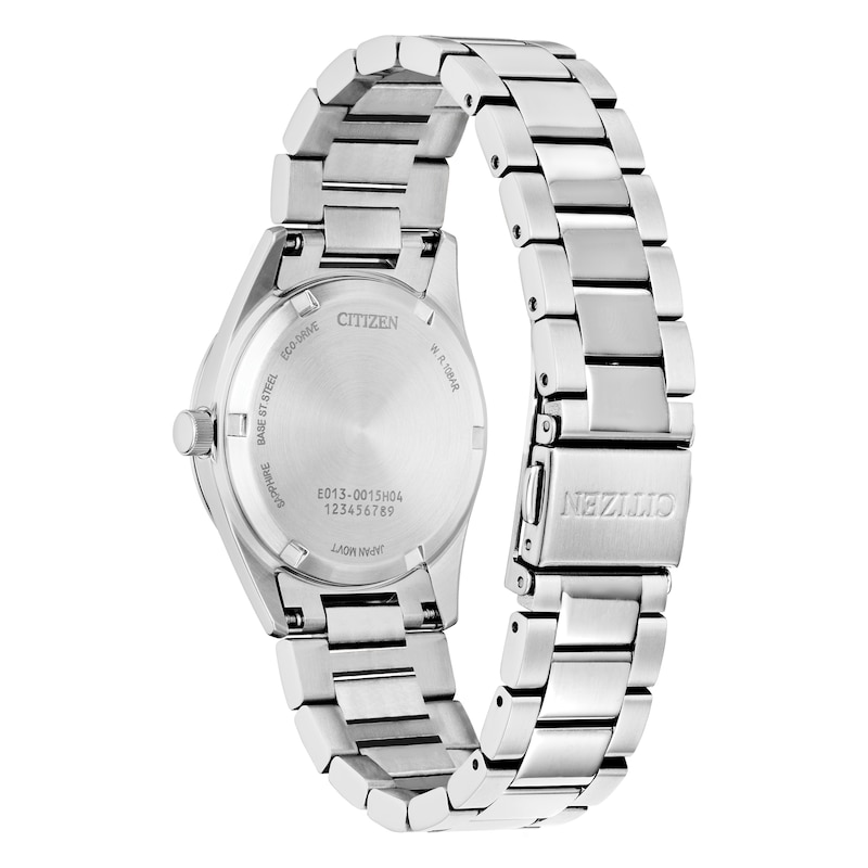 Main Image 3 of Citizen Diamond Ladies' Eco-Drive Blue Dial Stainless Steel Bracelet Watch