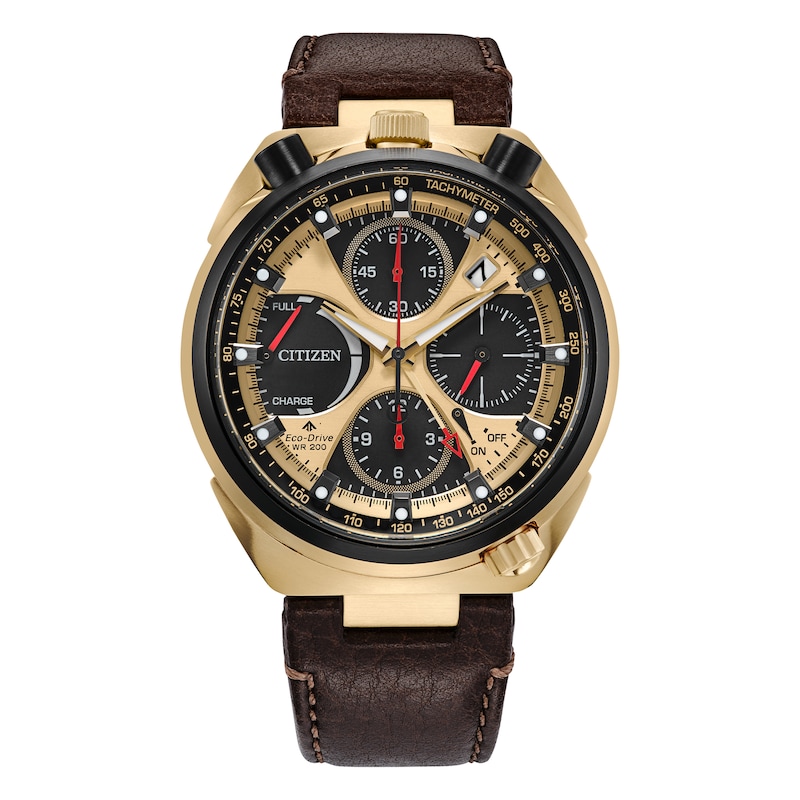 Main Image 1 of Citizen Promaster Men's Limited Edition Bullhead Racing Chronograph Eco-Drive Brown Leather Strap Watch