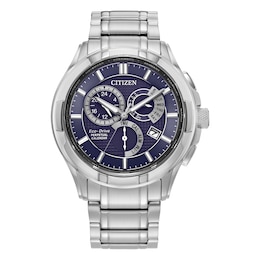 Citizen Classic Men's Eco-Drive 8700 Blue Dial Stainless Steel Bracelet Watch