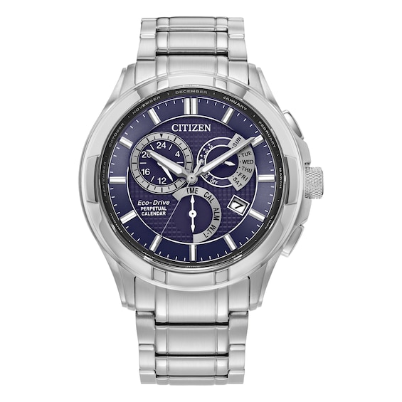 Citizen Classic Men's Eco-Drive 8700 Blue Dial Stainless Steel Bracelet Watch