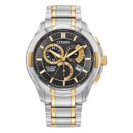 Citizen Classic Men's Eco-Drive 8700 Black Dial Two Tone Bracelet Watch