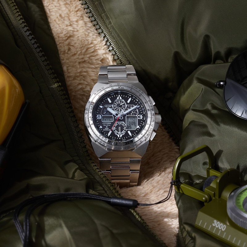 Main Image 5 of Citizen Promaster Men's Eco-Drive Skyhawk A.T Chronograph Stainless Steel Bracelet Watch