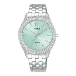 Lorus Dress Ladies' 34mm Blue Dial Stainless Steel Bracelet Watch