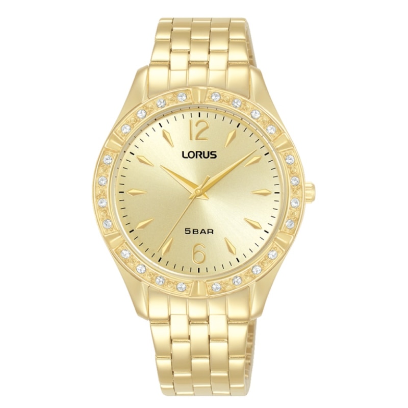 Lorus Ladies' 34mm Gold Tone Dial and Gold Tone Bracelet Watch