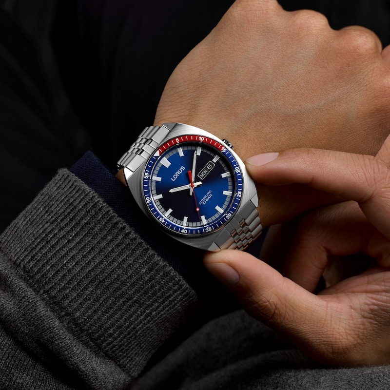 Main Image 2 of Lorus Men's 43mm Blue Dial Stainless Steel Bracelet Watch
