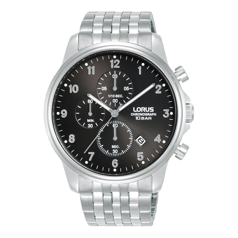 Main Image 1 of Lorus Men's 43mm Black Dial Chronograph Stainless Steel Bracelet Watch