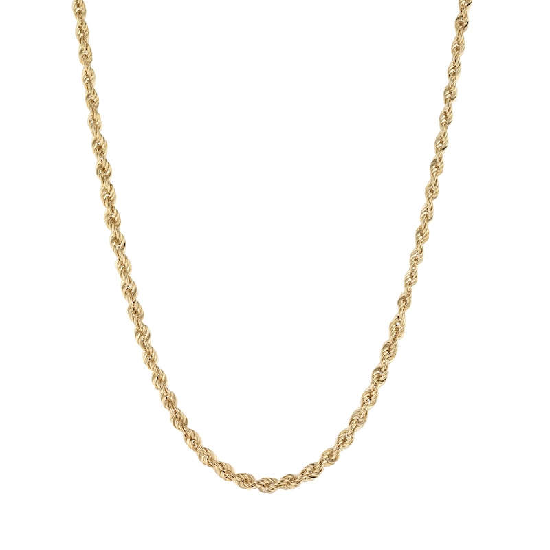 9ct Yellow Gold 18 Inch Dainty Rope Chain