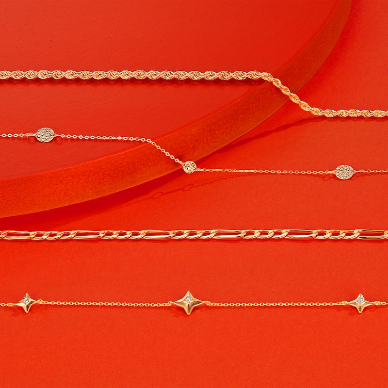 Main Image 2 of 9ct Yellow Gold 18" Dainty Rope Chain