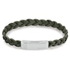 Thumbnail Image 0 of Calvin Klein Men's Braided Green Leather Magnetic Bracelet