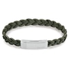 Thumbnail Image 1 of Calvin Klein Men's Braided Green Leather Magnetic Bracelet