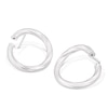Thumbnail Image 2 of Sterling Silver Swirl Circle 10mm Hoop Earrings