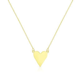 9ct Yellow Gold Heart Pendant Necklace