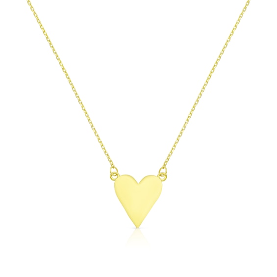 9ct Yellow Gold Heart Pendant Necklace