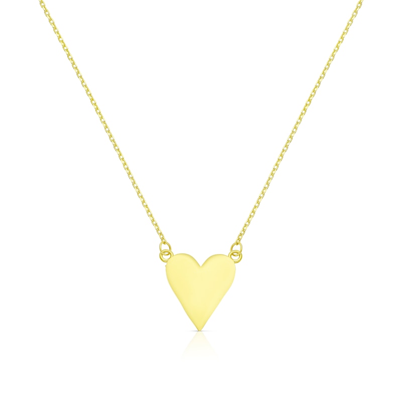 Main Image 1 of 9ct Yellow Gold Heart Pendant Necklace