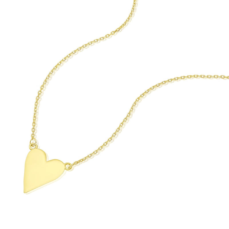 Main Image 2 of 9ct Yellow Gold Heart Pendant Necklace