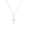 Thumbnail Image 1 of Children's 9ct Yellow Gold Cubic Zirconia Cross Pendant Necklace