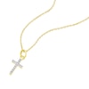 Thumbnail Image 1 of Children's 9ct Yellow Gold Cubic Zirconia Cross Pendant Necklace