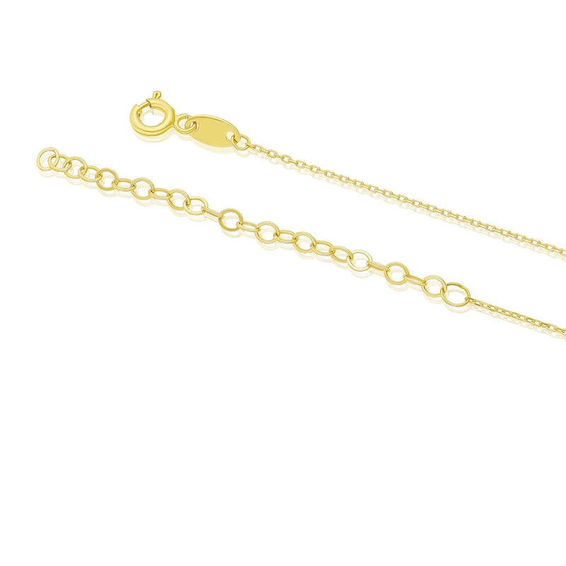 Main Image 3 of Children's 9ct Yellow Gold Cubic Zirconia Cross Pendant Necklace