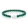 Thumbnail Image 0 of Sterling Silver Malachite Beaded T-Bar Bracelet