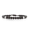 Thumbnail Image 1 of Sterling Silver Onyx Adjustable Beaded Bracelet