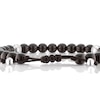 Thumbnail Image 3 of Sterling Silver Onyx Adjustable Beaded Bracelet