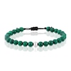 Thumbnail Image 1 of Sterling Silver Malachite Adjustable Beaded Bracelet