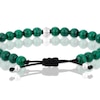 Thumbnail Image 3 of Sterling Silver Malachite Adjustable Beaded Bracelet
