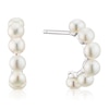 Thumbnail Image 0 of Sterling Silver Cultured Freshwater Pearl Bubble Half Hoop Earrings
