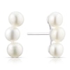 Thumbnail Image 0 of Sterling Silver Triple Cultured Freshwater Pearl Studs