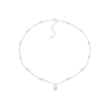 Thumbnail Image 1 of Sterling Silver Cultured Freshwater Pearl Station Necklace