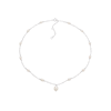 Thumbnail Image 2 of Sterling Silver Cultured Freshwater Pearl Station Necklace