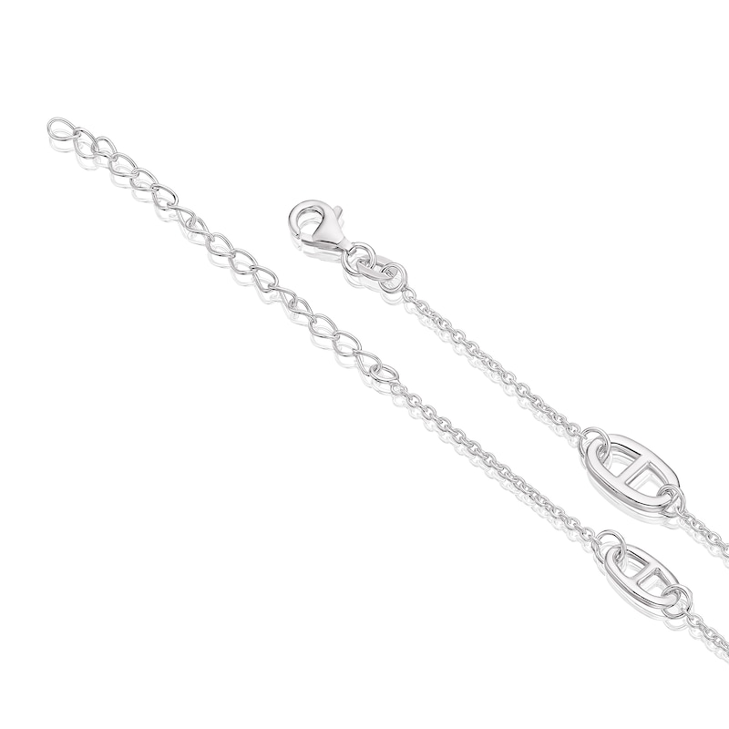 Main Image 3 of Sterling Silver Anchor Trace Pendant Necklace