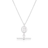 Thumbnail Image 1 of Sterling Silver Anchor T-Bar Pendant Necklace