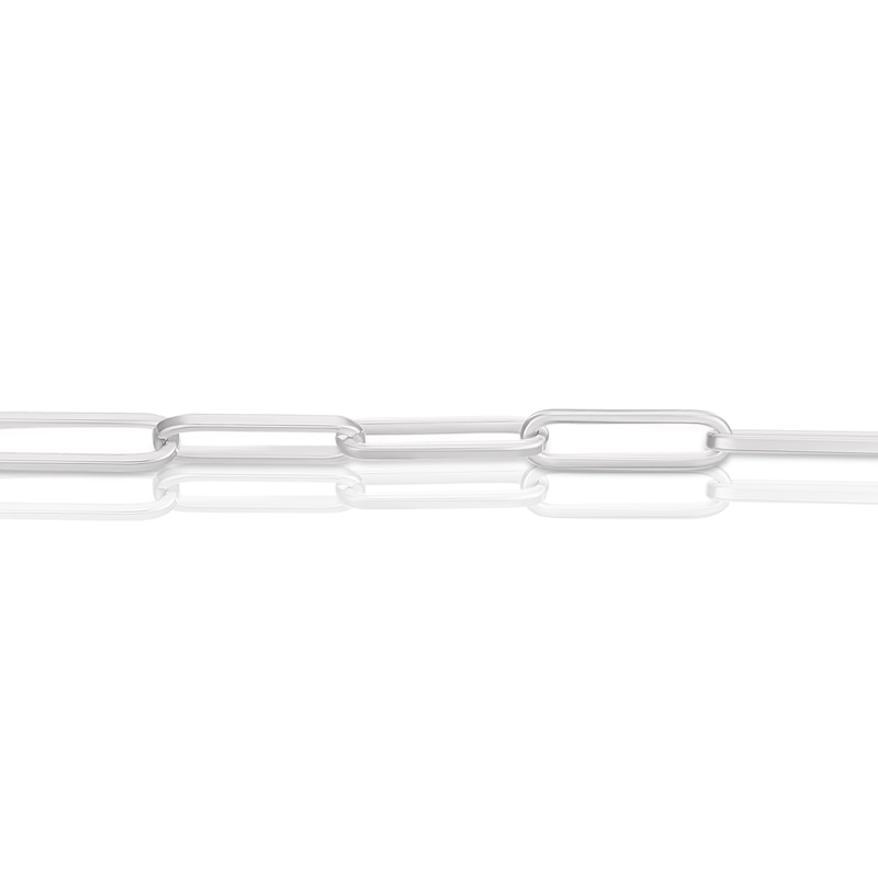Main Image 2 of Sterling Silver Paper link Padlock Bracelet