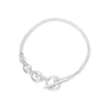 Thumbnail Image 0 of Sterling Silver Graduated Anchor Double Row T-Bar Chain Bracelet