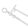Thumbnail Image 2 of Sterling Silver Graduated Anchor Double Row T-Bar Chain Bracelet
