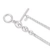 Thumbnail Image 2 of Sterling Silver Graduated Anchor Double Row T-Bar Chain Bracelet