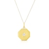 Thumbnail Image 1 of 9ct Yellow Gold Diamond Star Octagonal Locket