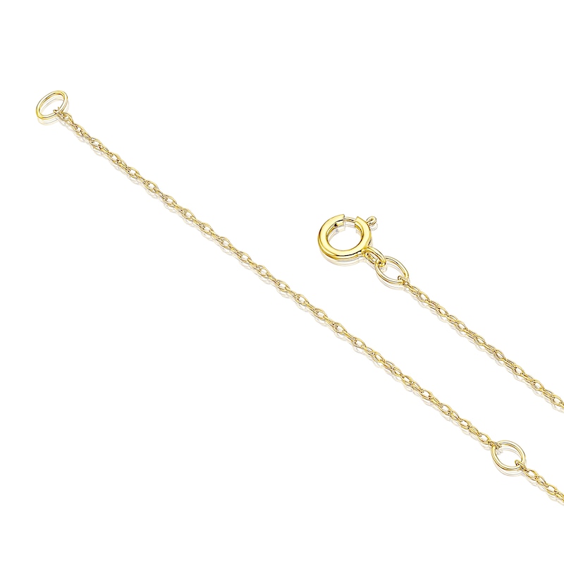 Main Image 3 of 9ct Yellow Gold Diamond Star Octagonal Locket