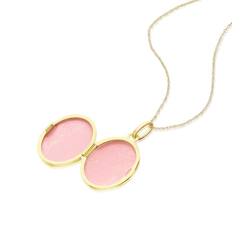Main Image 2 of 9ct Yellow Gold Malachite Oval Locket