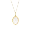 Thumbnail Image 1 of 9ct Yellow Gold Mother Of Pearl Oval Locket