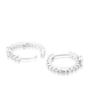Thumbnail Image 2 of Sterling Silver Cubic Zirconia Solitaire Hoop Earrings
