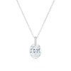 Thumbnail Image 1 of Sterling Silver Large Floating Cubic Zirconia Pendant Necklace