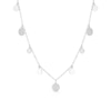 Thumbnail Image 1 of Sterling Silver Cubic Zirconia Station Drop Pendant Necklace