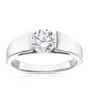 Thumbnail Image 1 of Sterling Silver Cubic Zirconia Open Centre Stone Ring Size N