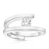 Thumbnail Image 1 of Sterling Silver Cubic Zirconia Open Wrap Ring Size P